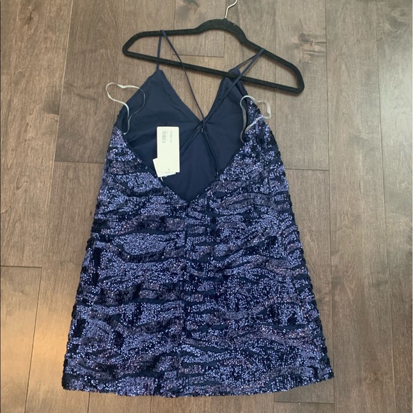 Lucy Paris sequence Dress Navy M - Picture 2 of 6